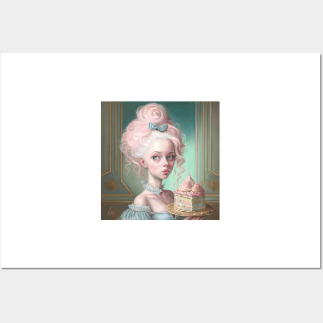 Marie Antoinette and the Pastel Cake Wall Art by KimTurner